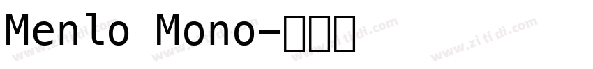Menlo Mono字体转换